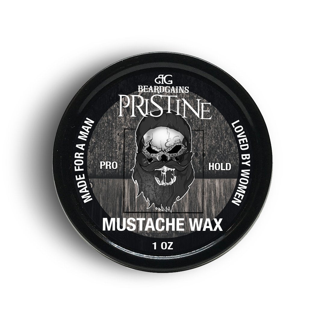 Pristine Black Mustache Wax - Beard Gains