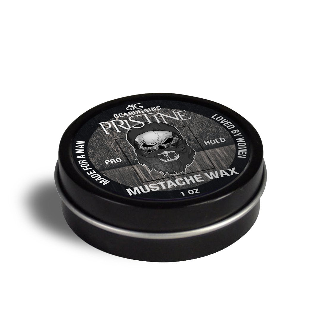 Pristine Black Mustache Wax - Beard Gains