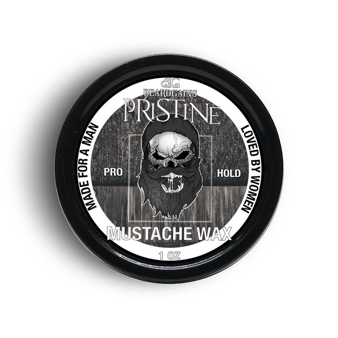Pristine White Mustache Wax - Beard Gains