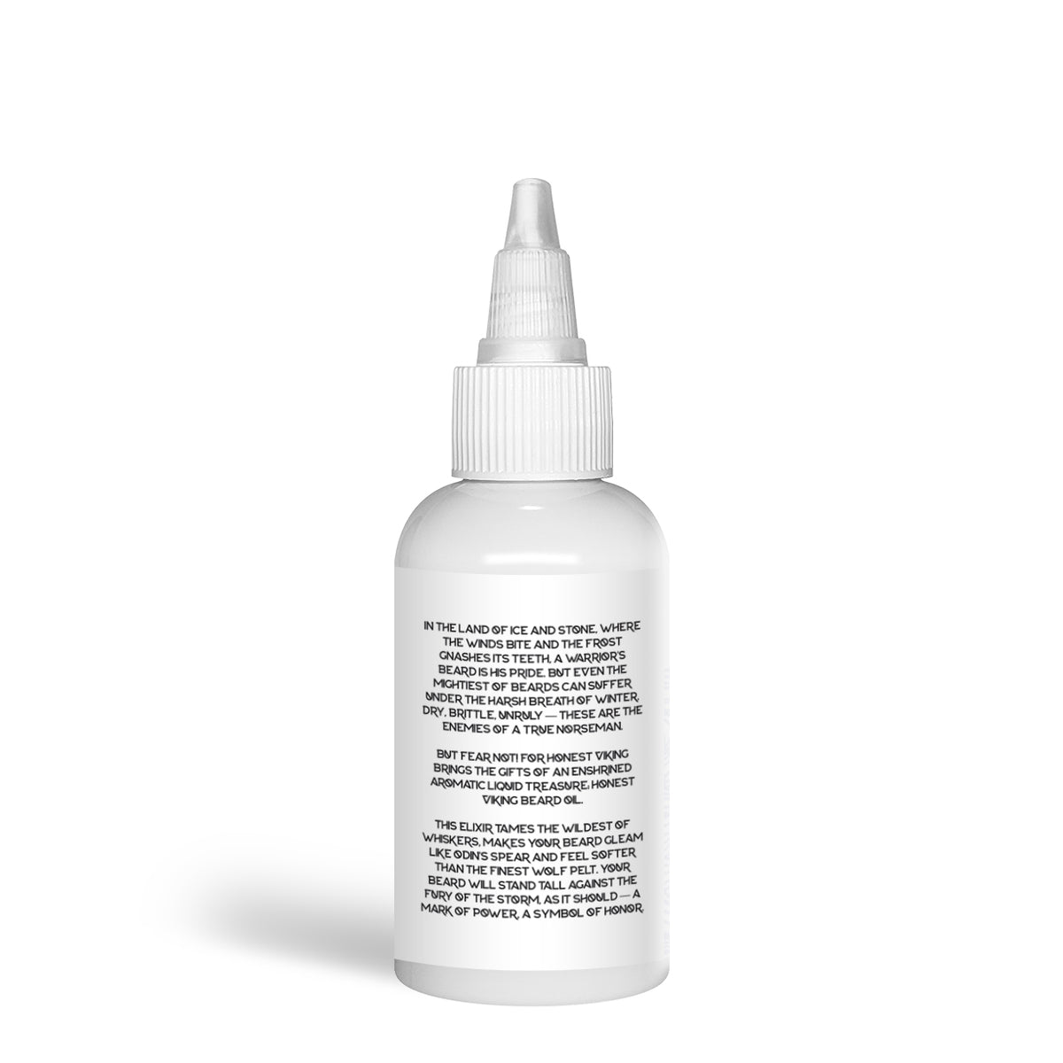 Honest Viking Sandalwood Whiskey Beard Oil 2 oz bottle, left side