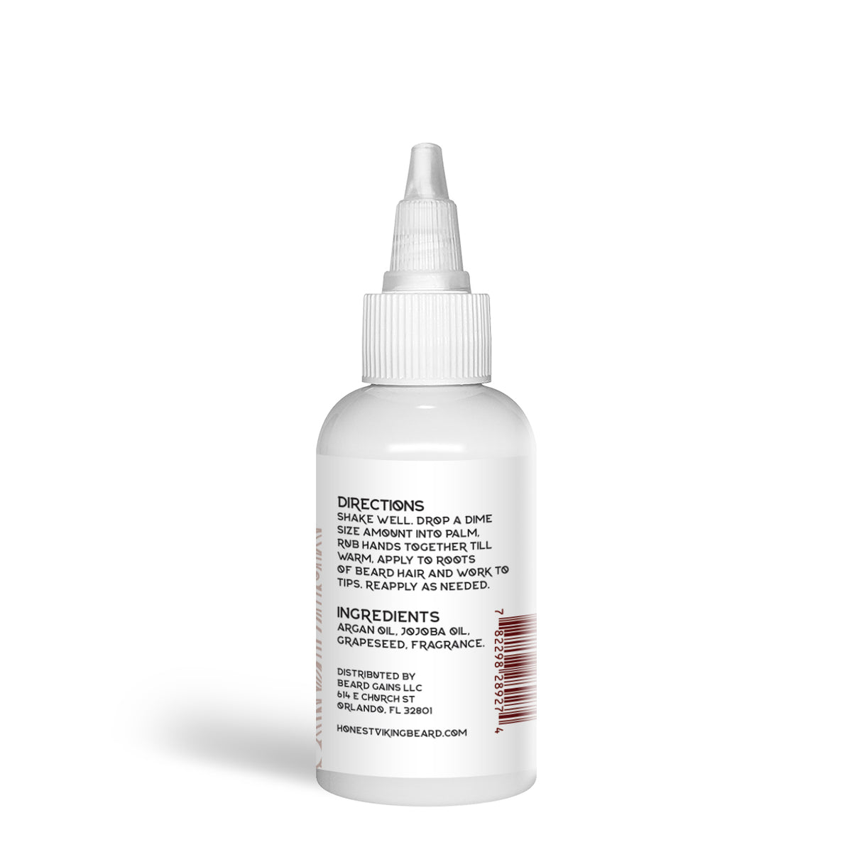 Honest Viking Tobacco Beard Oil 2 oz bottle, right side