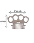 Brass Knuckles Metal Mustache Comb - Beard Gains