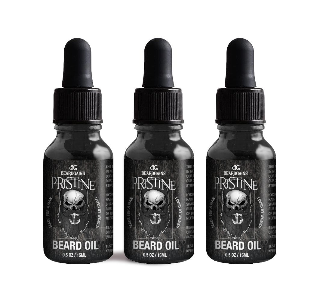 Pristine Beard Growth Oil 3 Pack - Beard Gains