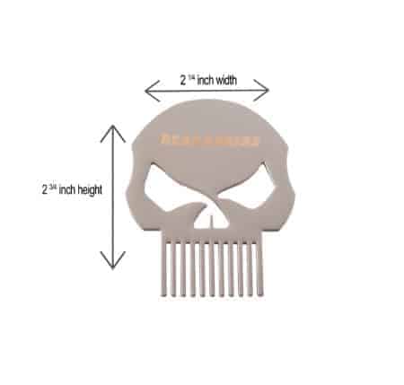 Punisher Metal Mustache Comb - Beard Gains