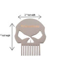 Punisher Metal Mustache Comb - Beard Gains