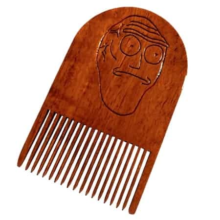 Rick &amp; Morty Get Schwifty Wooden Beard Comb - Beard Gains